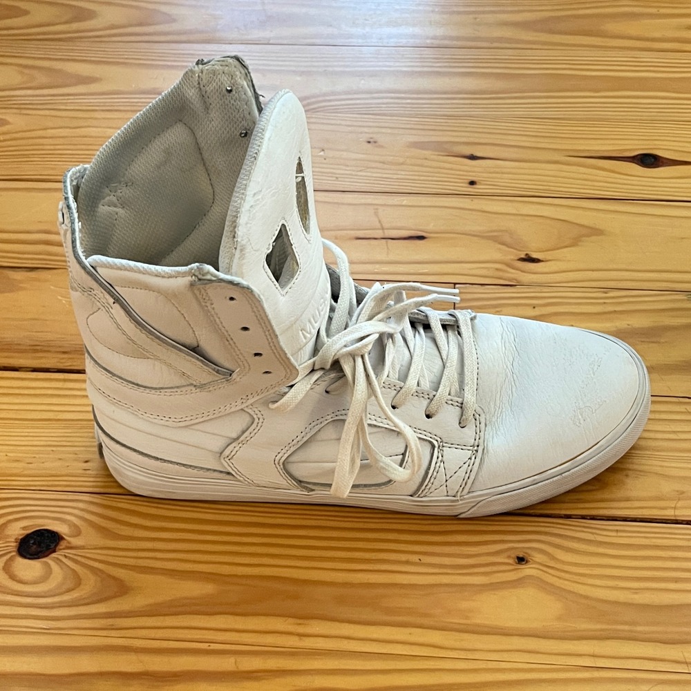 Supra Skytop II Chad Muska 002 Mens 10 White Leather High Top Sneakers S01060 - Picture 8 of 16